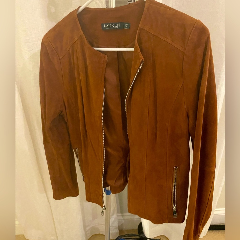 Ralph Lauren Suede Bomber Jacket